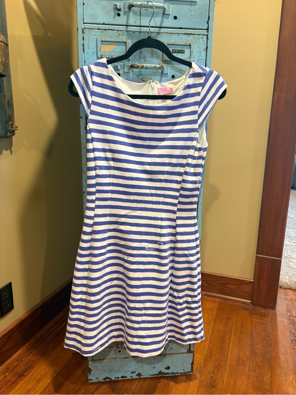 Lilly Pulitzer Women’s Striped Blue & White Cap-Sleeve Casual Dress